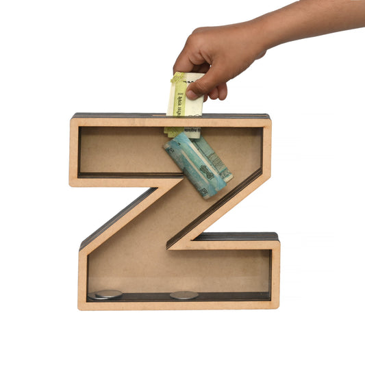 Pick Your Letter Wooden Money Bank | Piggy Bank - The Etch Wood