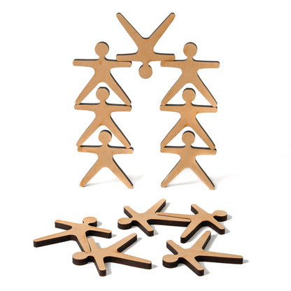 Classic Wooden Acrobats Balancing Game | Engaging Stacking Challenge - The Etch Wood