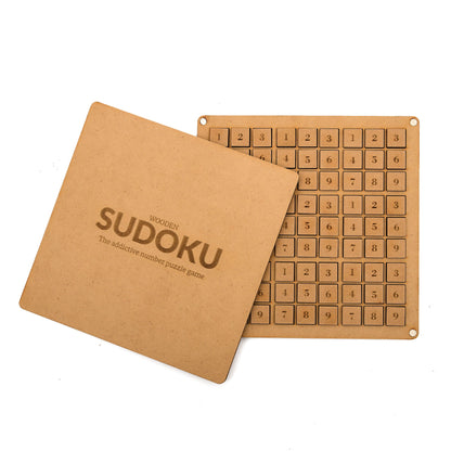 Classic Wooden Sudoku Puzzle Game | Brain Teaser Board Game - The Etch Wood