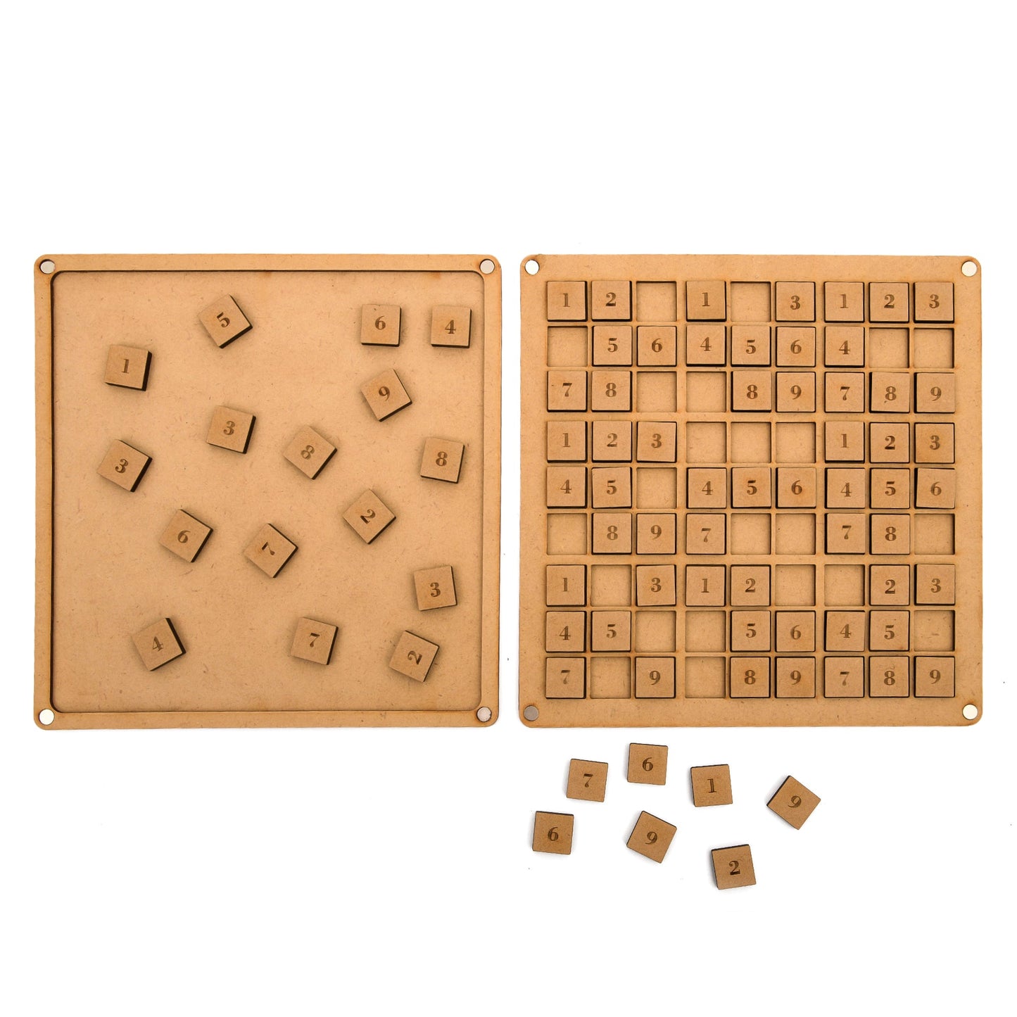 Classic Wooden Sudoku Puzzle Game | Brain Teaser Board Game - The Etch Wood