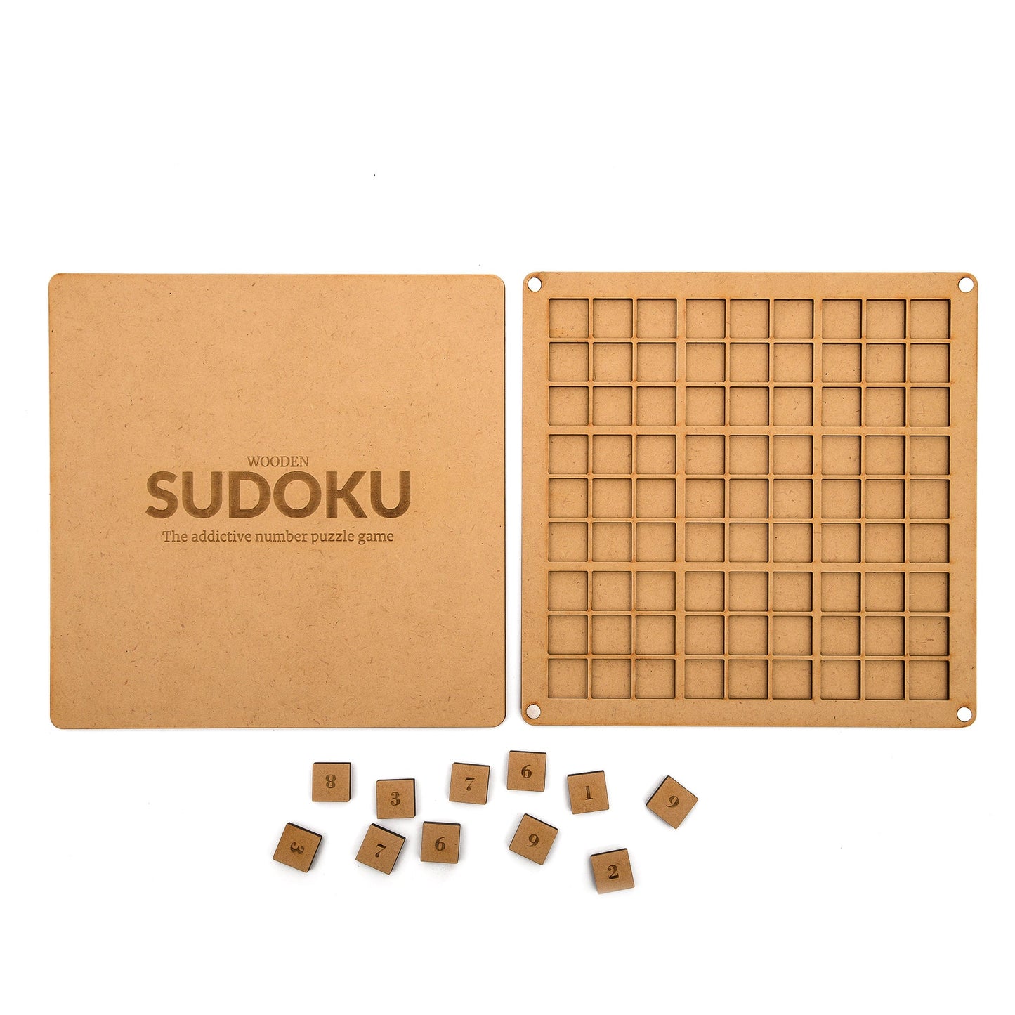 Classic Wooden Sudoku Puzzle Game | Brain Teaser Board Game - The Etch Wood