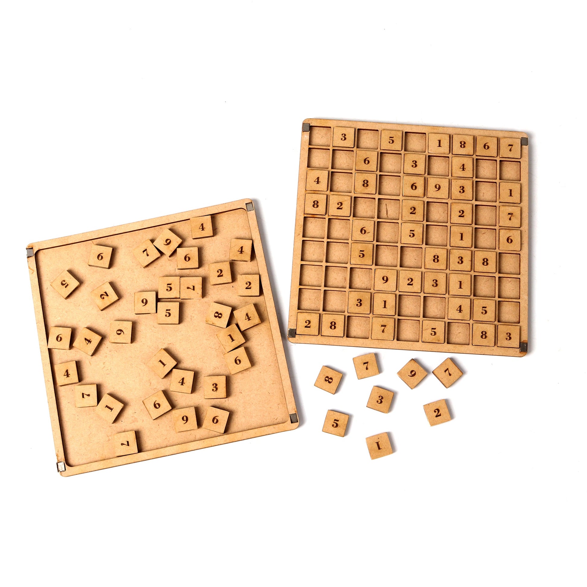 Classic Wooden Sudoku Puzzle Game | Brain Teaser Board Game - The Etch Wood