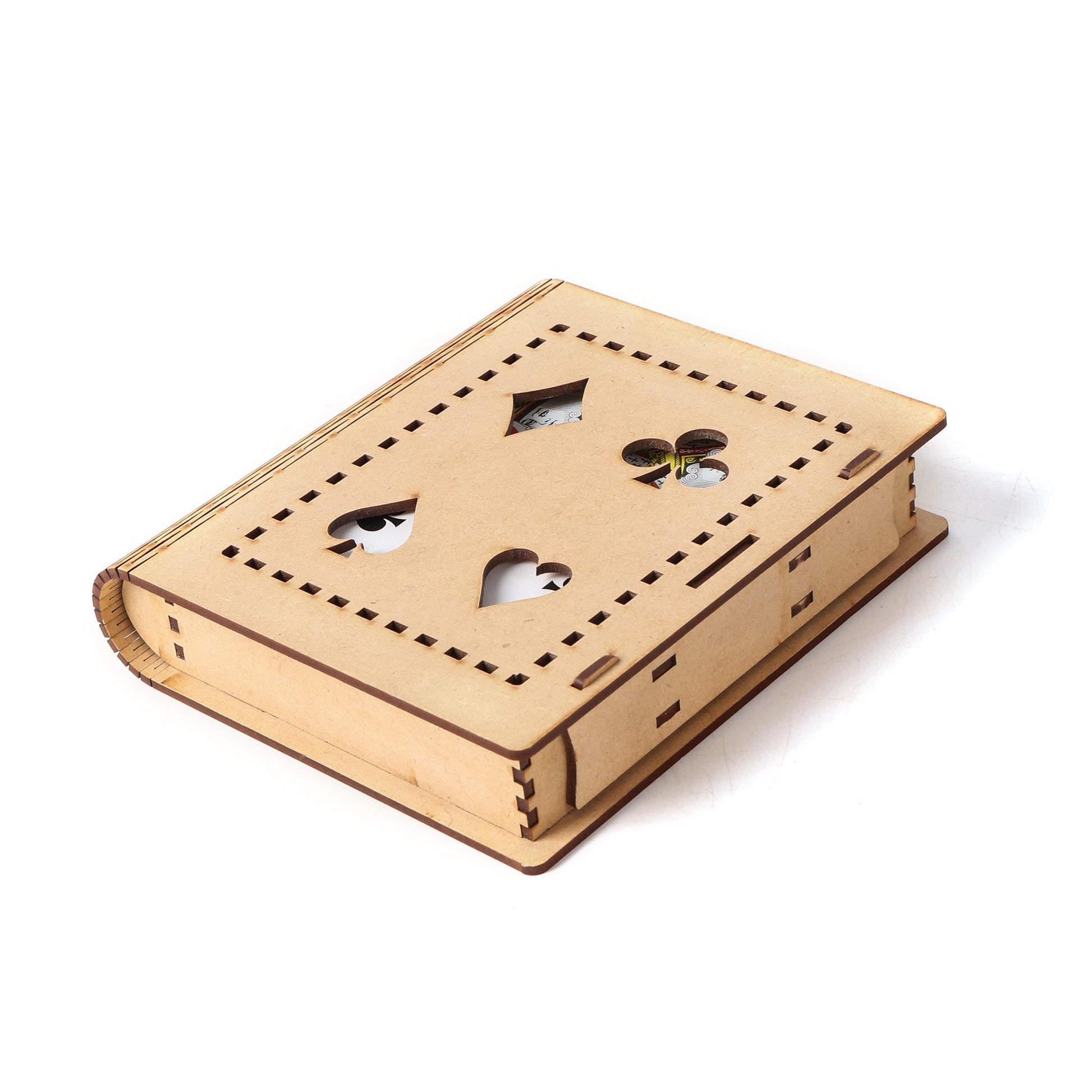 Two Deck Wooden Playing Card Box | Durable Customisable Card Case | Poker, UNO, Rummy Holder - The Etch Wood