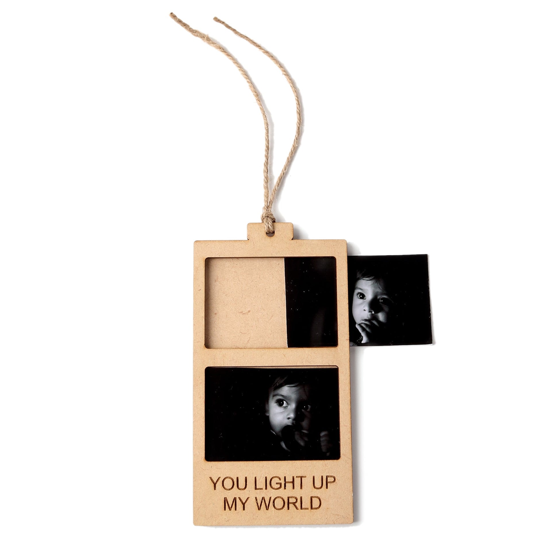 You Light Up My World Custom Wooden Photo Frame | Personalised Gift & Keepsake - The Etch Wood