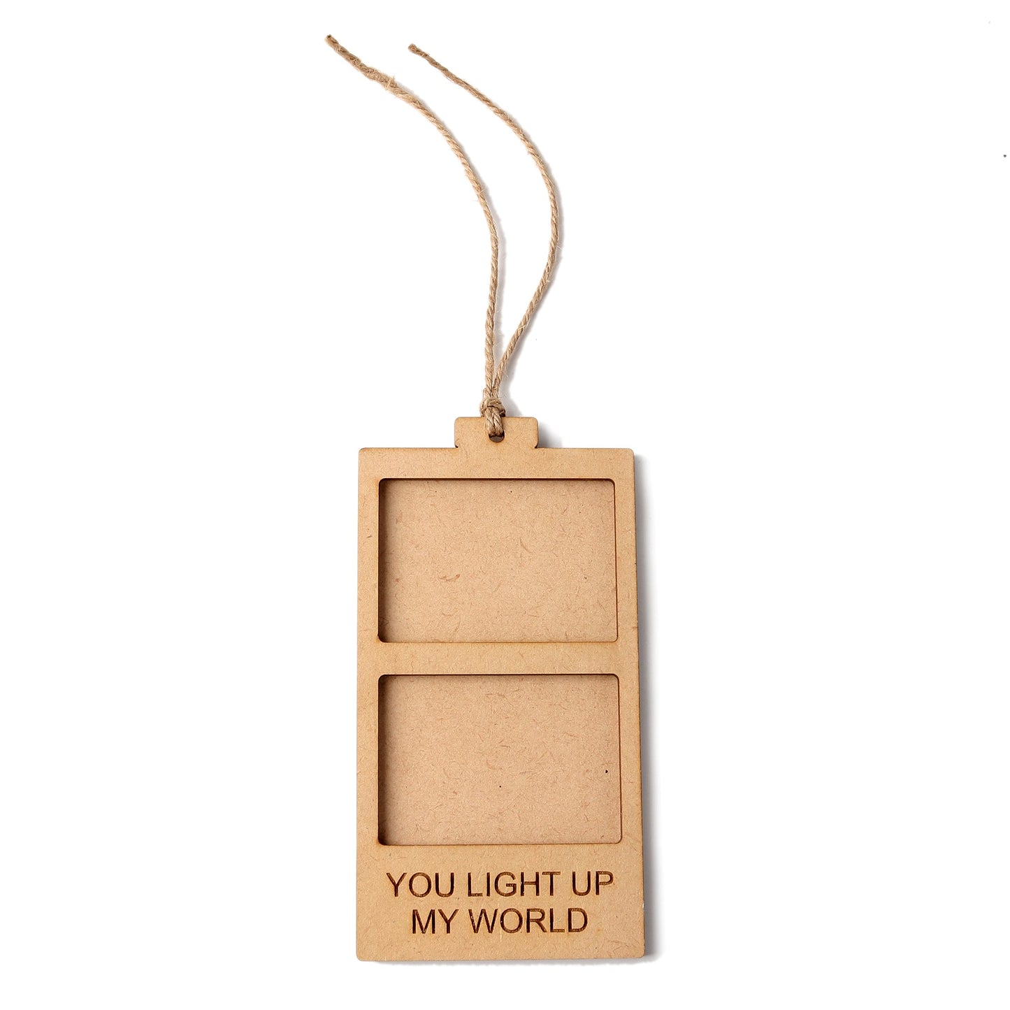 You Light Up My World Custom Wooden Photo Frame | Personalised Gift & Keepsake - The Etch Wood