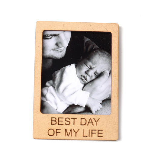 Best Day of My Life Wooden Photo Frame | Customisable Gift | Personalised Keepsake - The Etch Wood